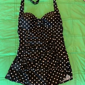 Merona One-Piece Halter Swimsuit with Skirt